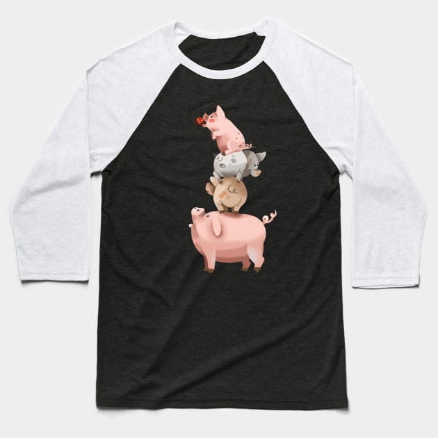 Pigs Baseball T-Shirt by pimkie